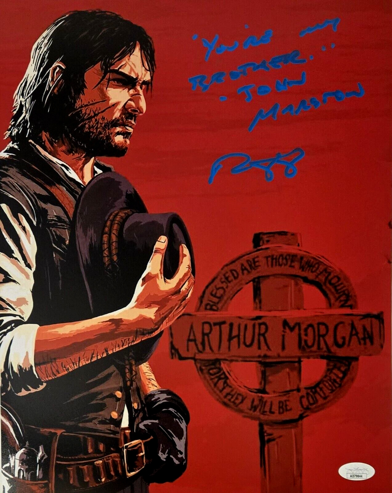 John Marston Signed Photo Red Dead Redemption Rob Wiethoff Autograph JSA COA 844