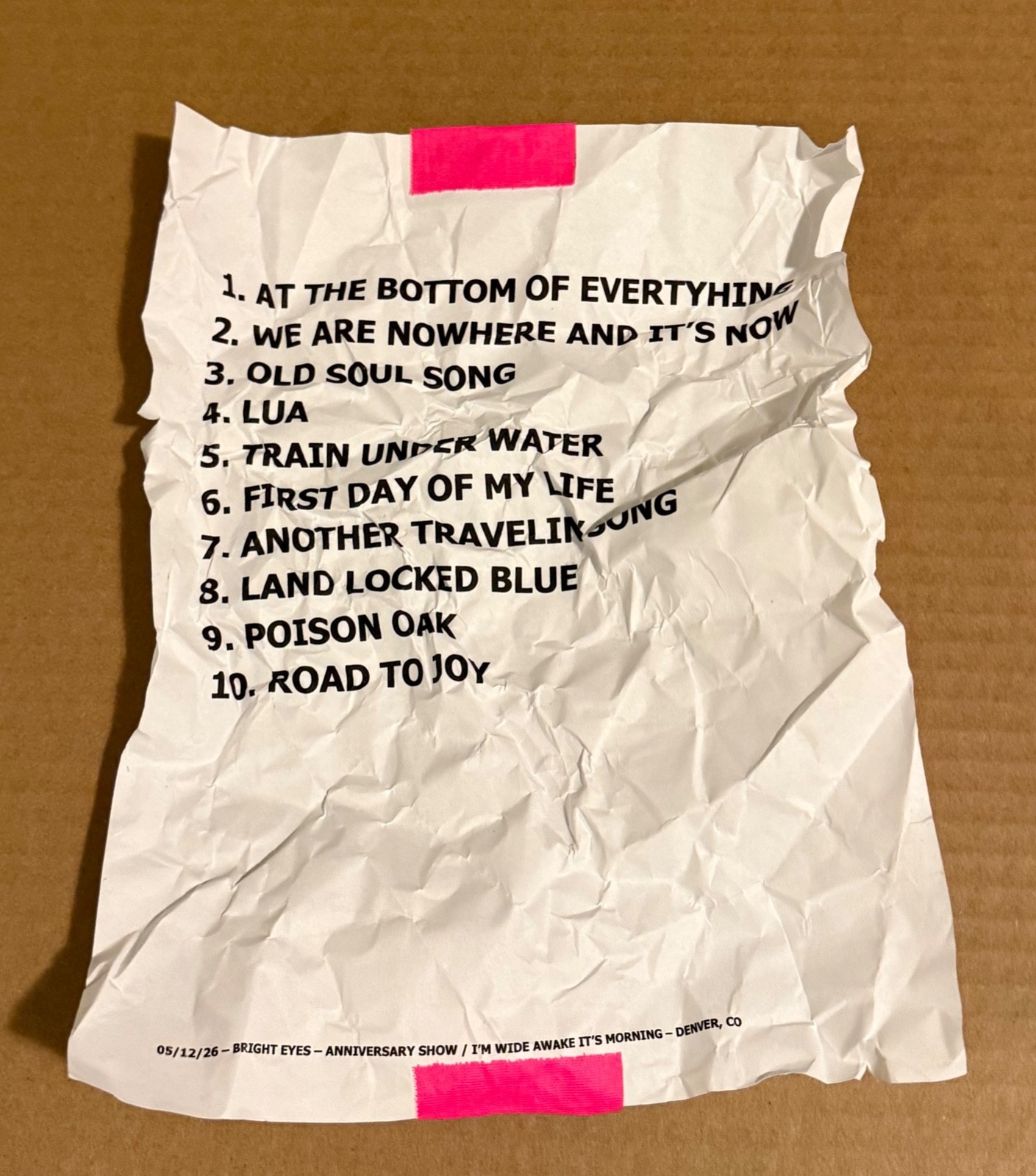 Bright Eyes – Genuine SETLIST 5-12-2026 From RED ROCKS AMPHITHEATRE Concert