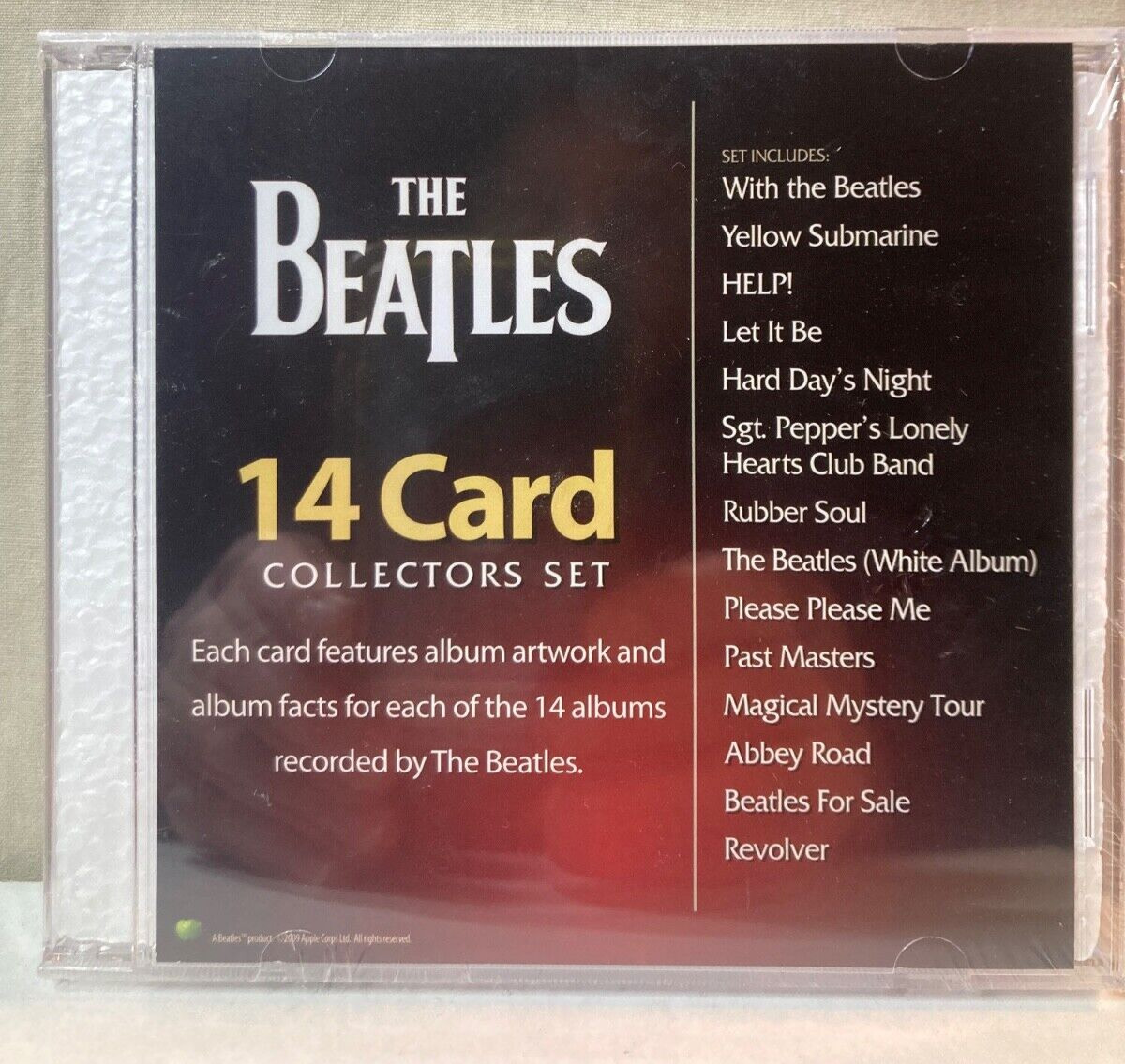 The Beatles 14 CARD COLLECTORS SET Album covers on Double Sided Cards NEW SEALED