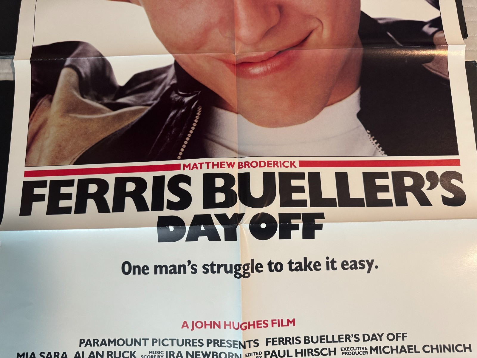 FERRIS BUELLER’S DAY OFF 1986-Original Movie Poster -One Sheet FOLDED-Vintage