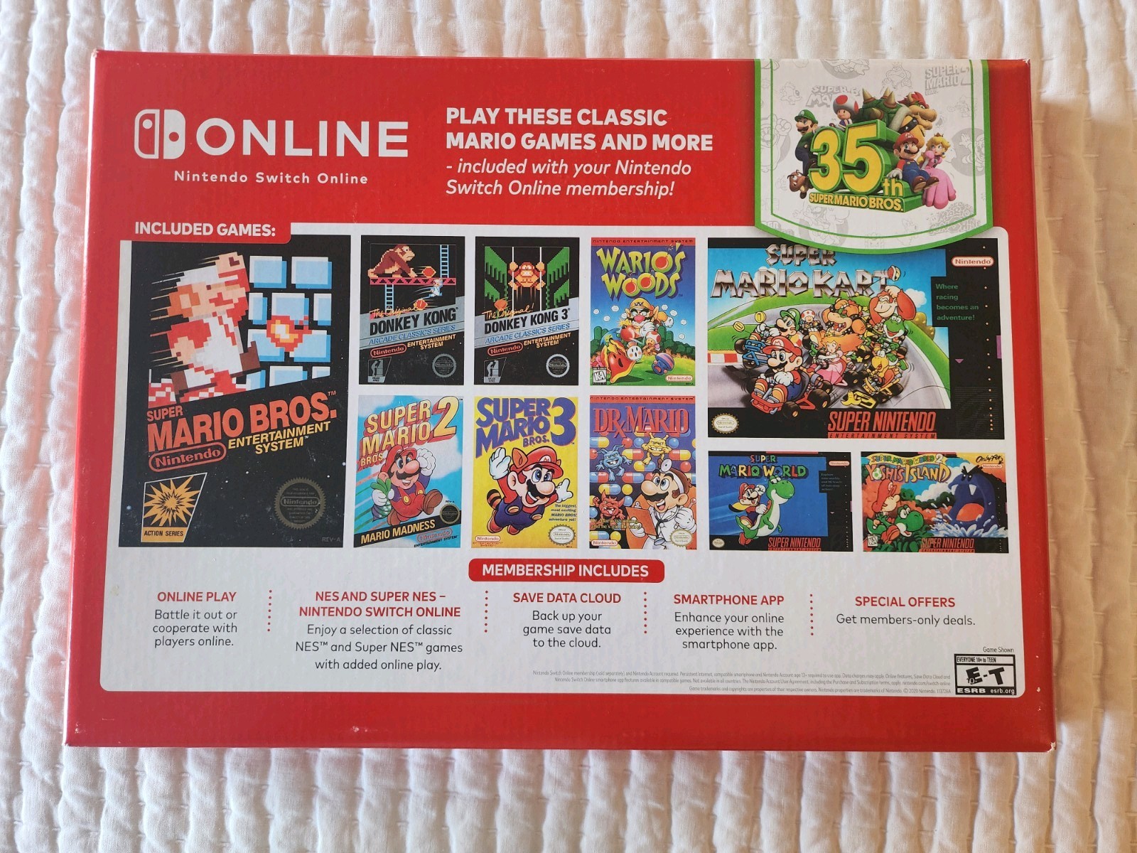 Nintendo Switch Online Mario 35th Anniversary Store Promo Graphic Display Sign