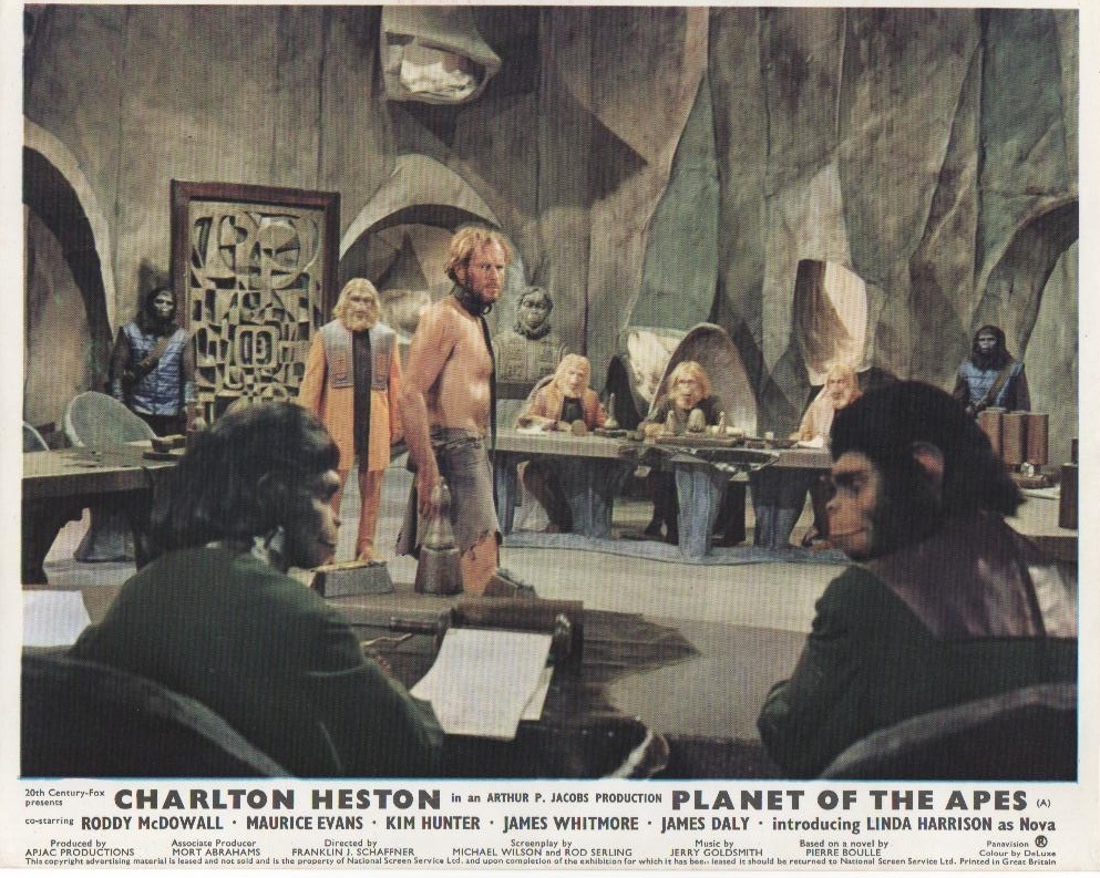 Planet Of The Apes lobby cards – Charlton Heston, Roddy McDowell – mini set of 8