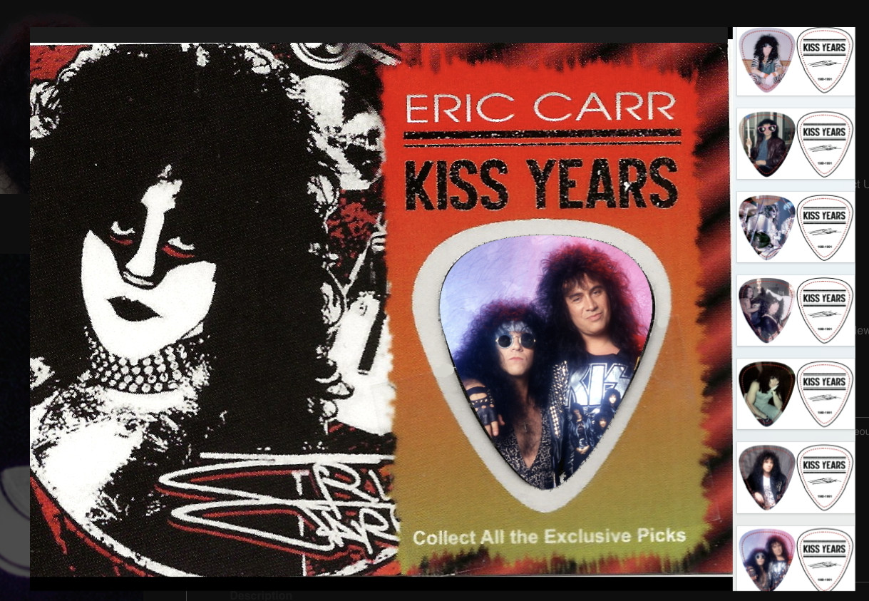 NEW ERIC CARR, KISS “THE KISS YEARS” Seven different Trading Card Pick Set.
