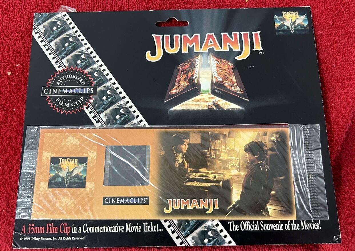 NEW 1995 Jumanji Cinemaclips 35mm Film Clip Movie Ticket