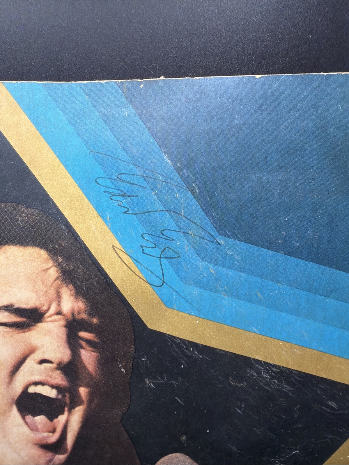 ELVIS PRESLEY 1974 Tour Concert Program Tour Book Blue Signed Not Authenticated
