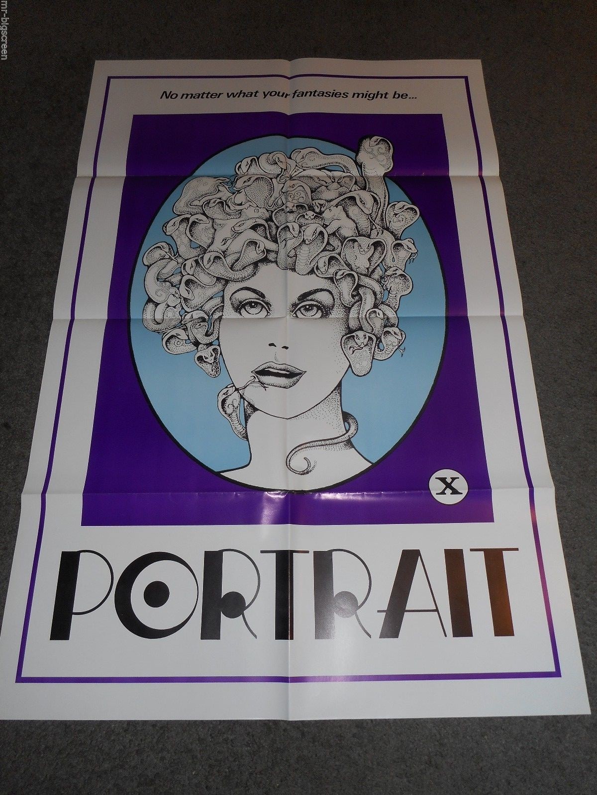 PORTRAIT – ORIGINAL FOLDED POSTER – GERARD DAMIANO – 1974