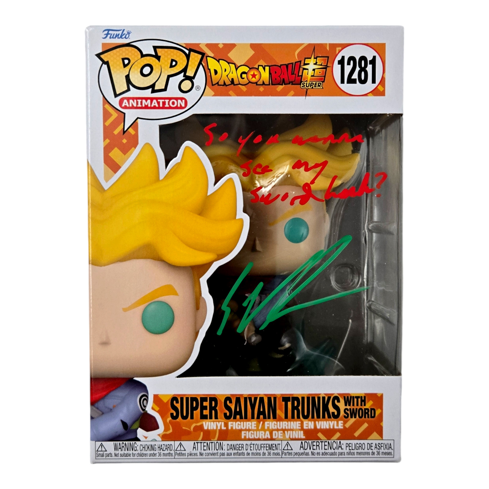 Eric Vale Signed Funko Pop Super Saiyan Trunks Dragon Ball Z Autograph JSA COA 6