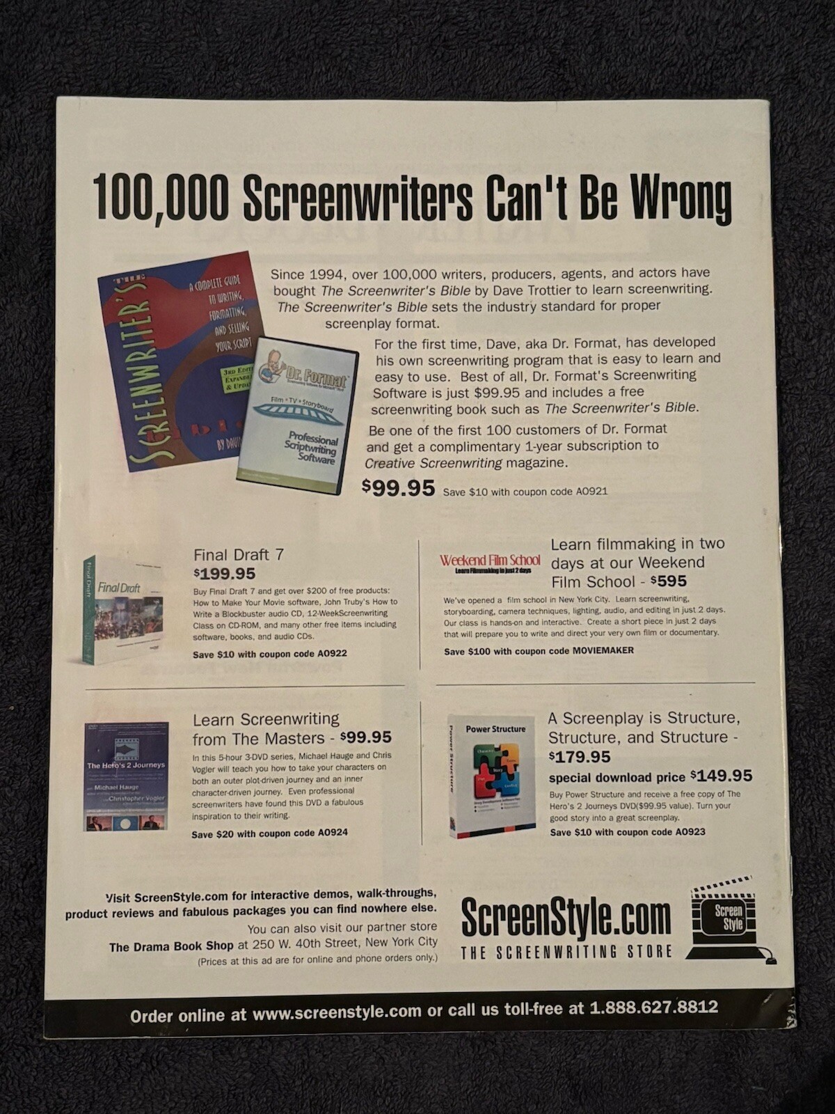 The Best Screenwriting of 2004 Creative Screenwriting Mag Vol 12 #1 VG CONDITION
