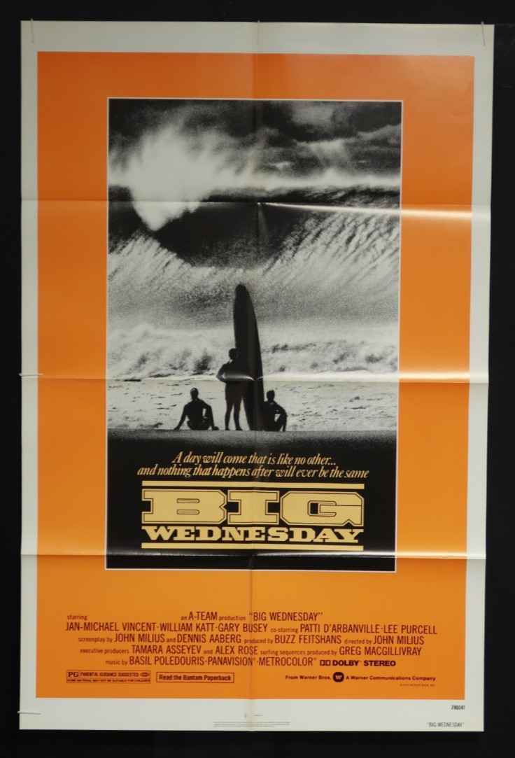 Big Wednesday 1978 Poster 1 One Sheet 27 x 41 Original Folded NSS 780041 G Busey