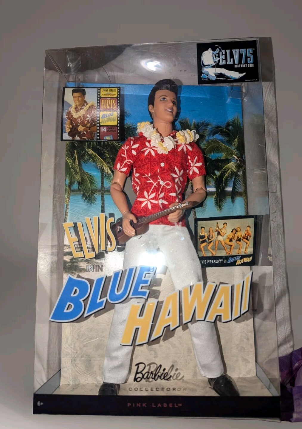 ELVIS PRESLEY Blue Hawaii 2010 Barbie Collector Pink Label Doll NEW!