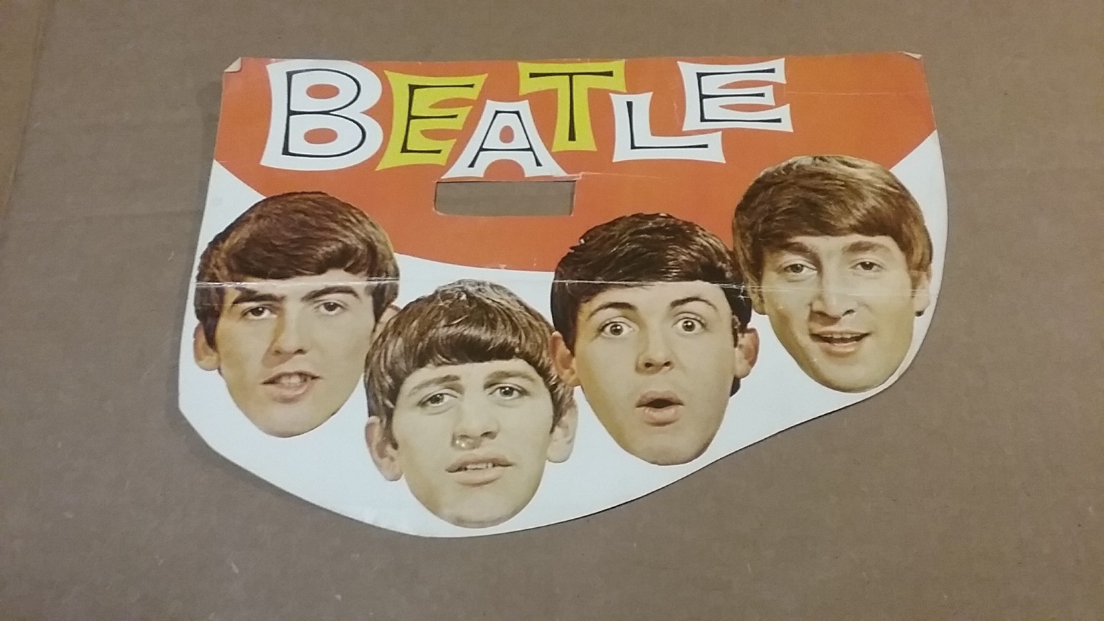 BEATLES 1965 BEATLE BAR ICE CREAM PARTIAL PROMO POSTER 13×9 HTF RARE GRAIL