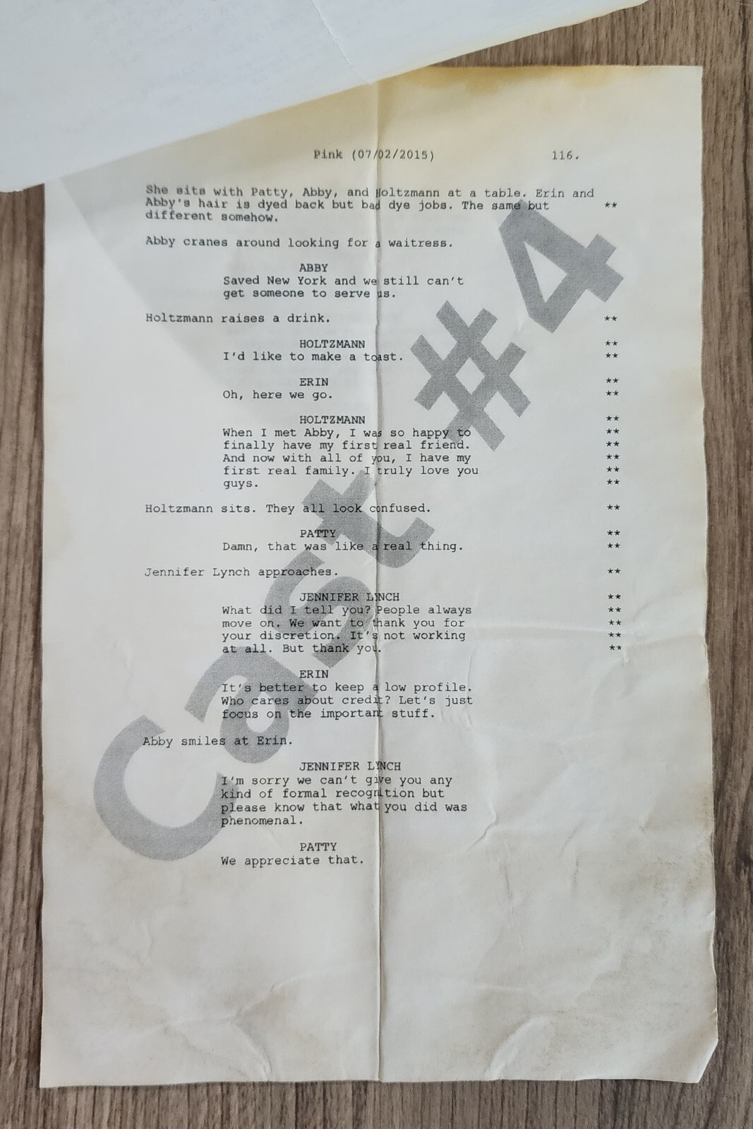 Original Production Used Ghostbusters (2016) Side Script Melissa McCarthy