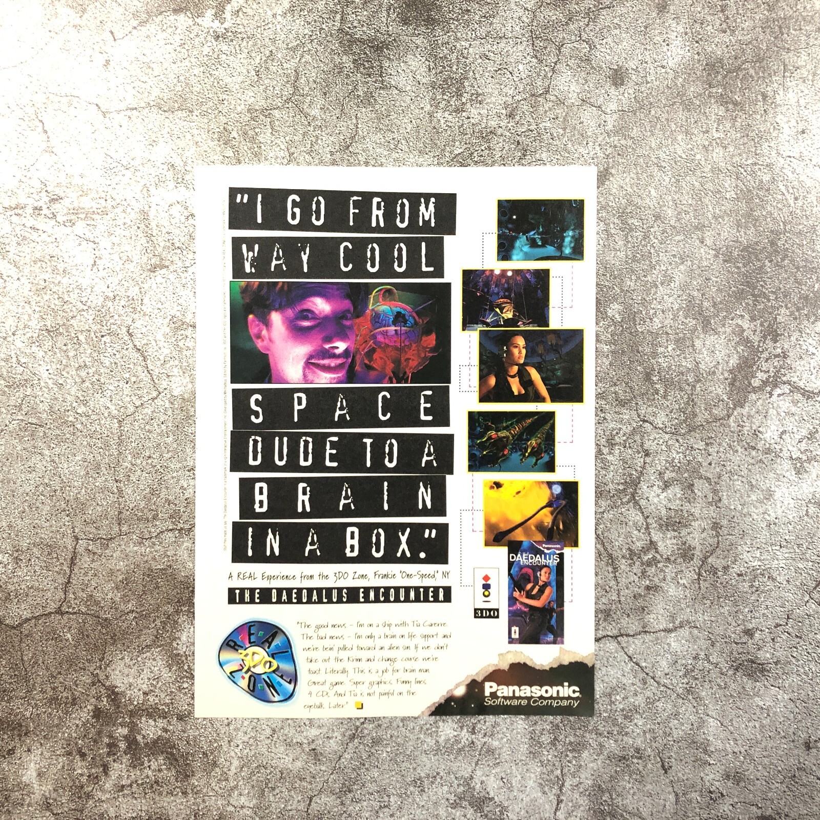 1995 Panasonic Real 3DO Console Retro Video Gaming PRINT AD Games