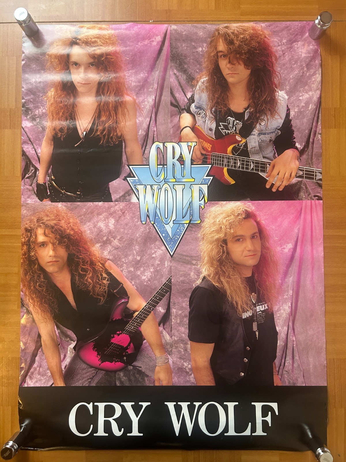 CRY WOLF / CRY WOLF 1989 Japan Original Promo Poster A1 23x33in 594x840mm