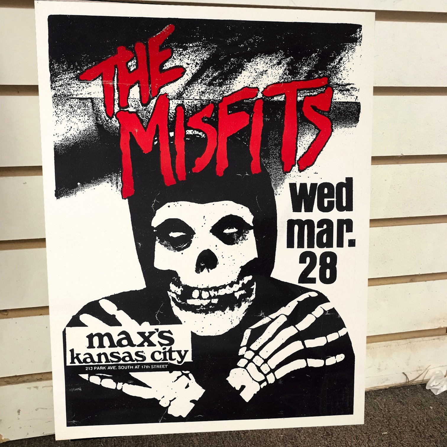 Misfits 1979 Max’s Kansas City Cardstock Concert Poster 12×18