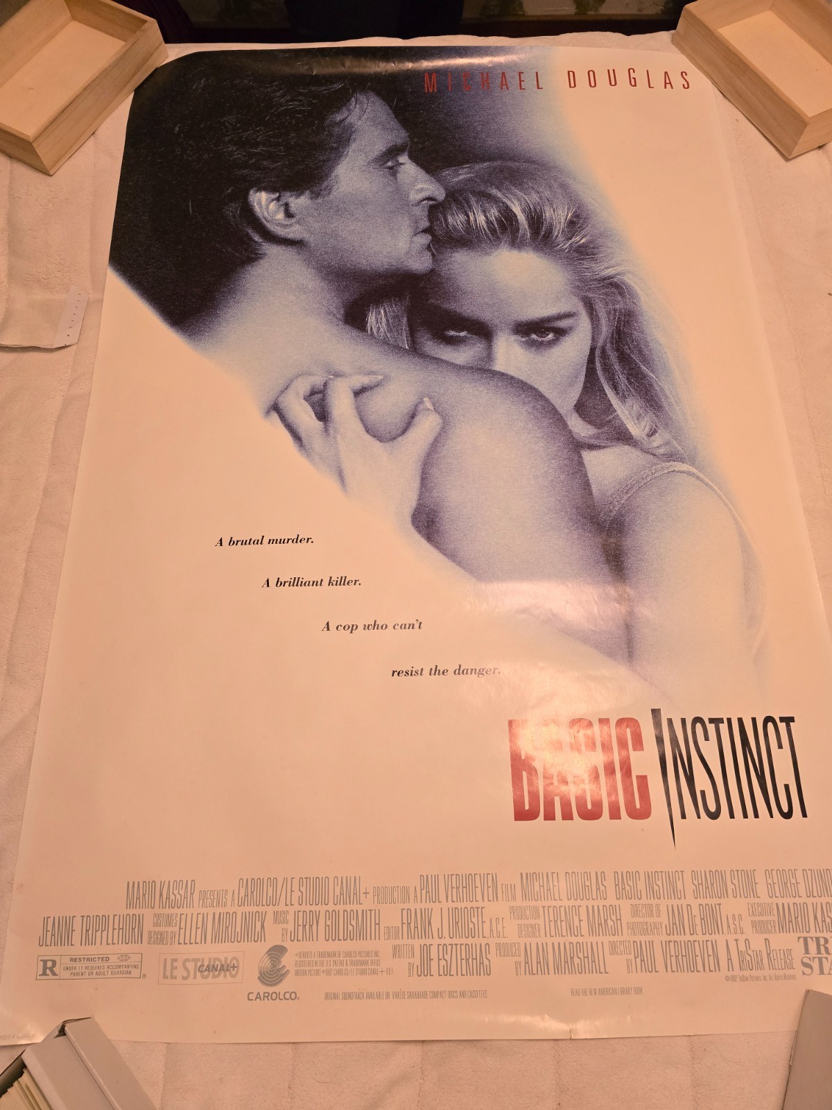Basic Instinct – original DS movie poster 27×40 1992 D/S Sharon Stone, Douglas