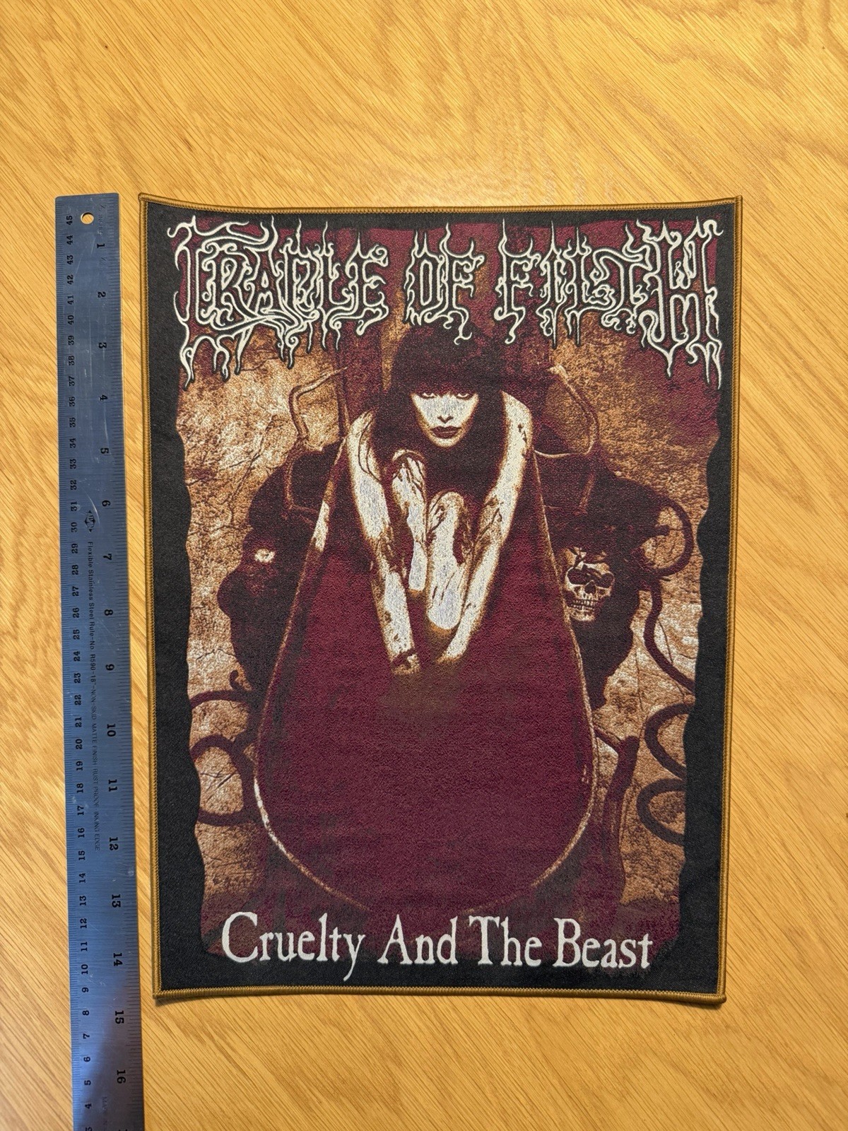 Cradle Of Filth Back Patch Woven Cruelty And The Beast CoF Black Metal Heavy