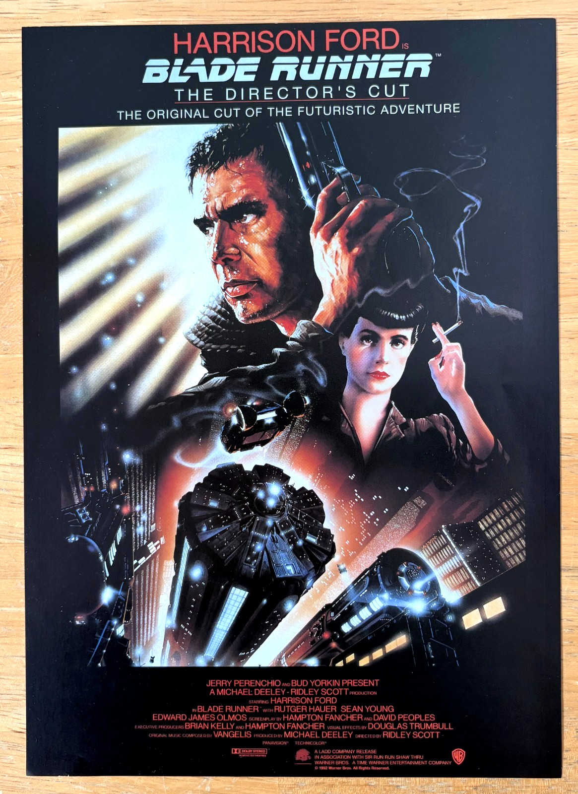 Blade Runner Directors Cut 1992 Japanese Movie Program Flyer Japan Ridley Scott