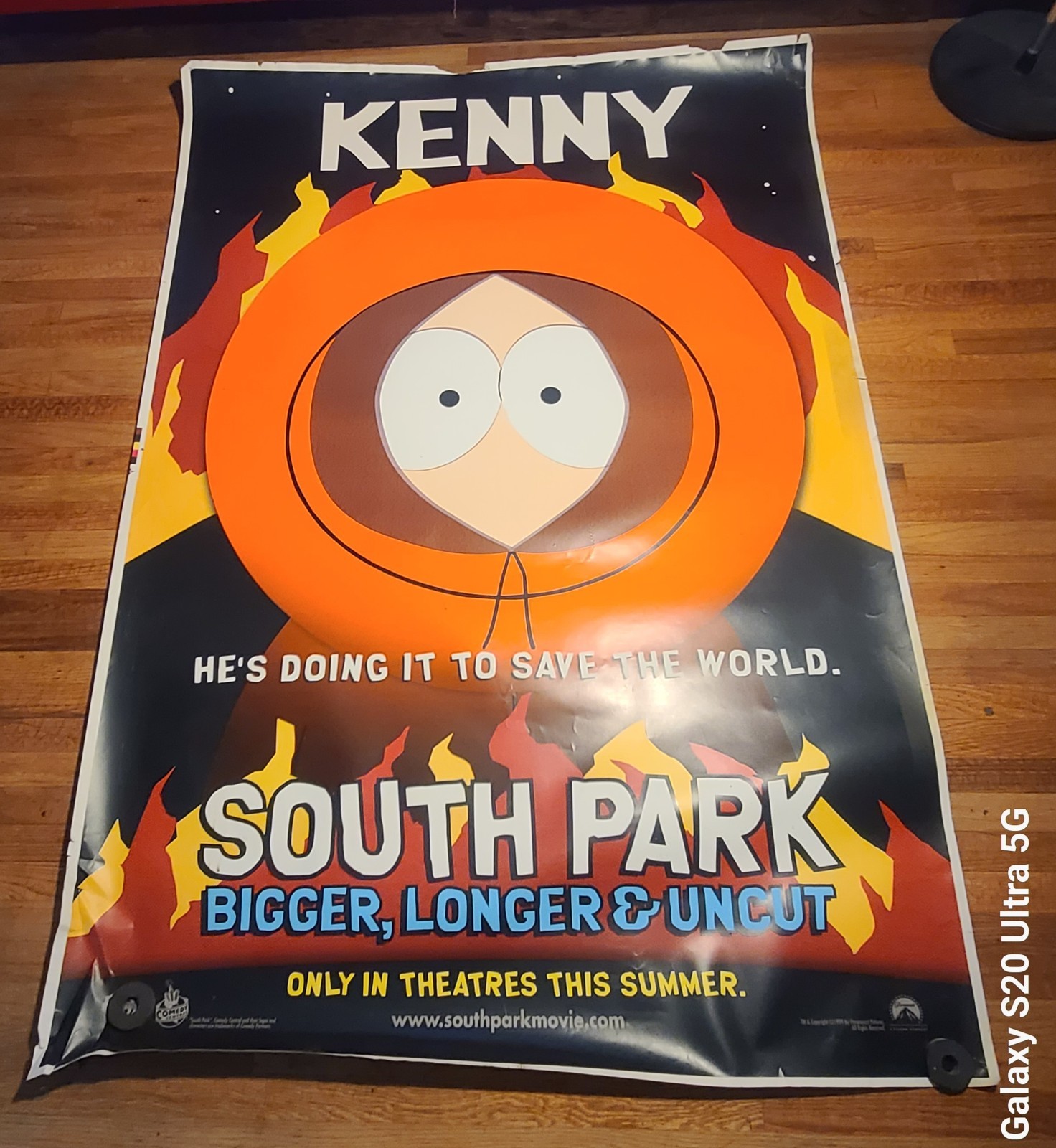 South Park Kenny 4×6 foot Bus Shelter Vinyl sheet original movie poster.