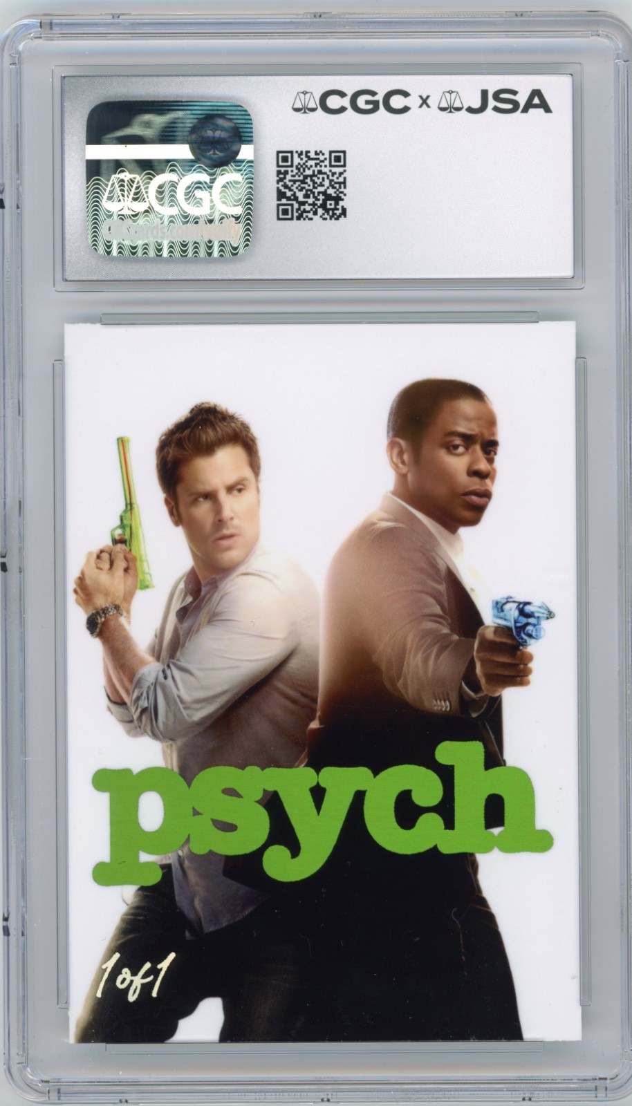 James Roday Rodriguez Signed Custom Cut Psych Trading Card JSA CGC Auto 9