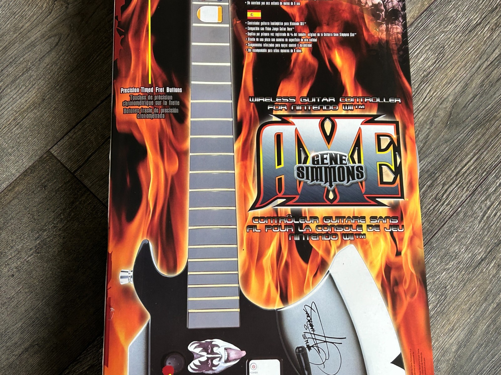 KISS GENE SIMMONS Axe Controller Nintendo Wii Guitar Hero Game Nintendo SEALED