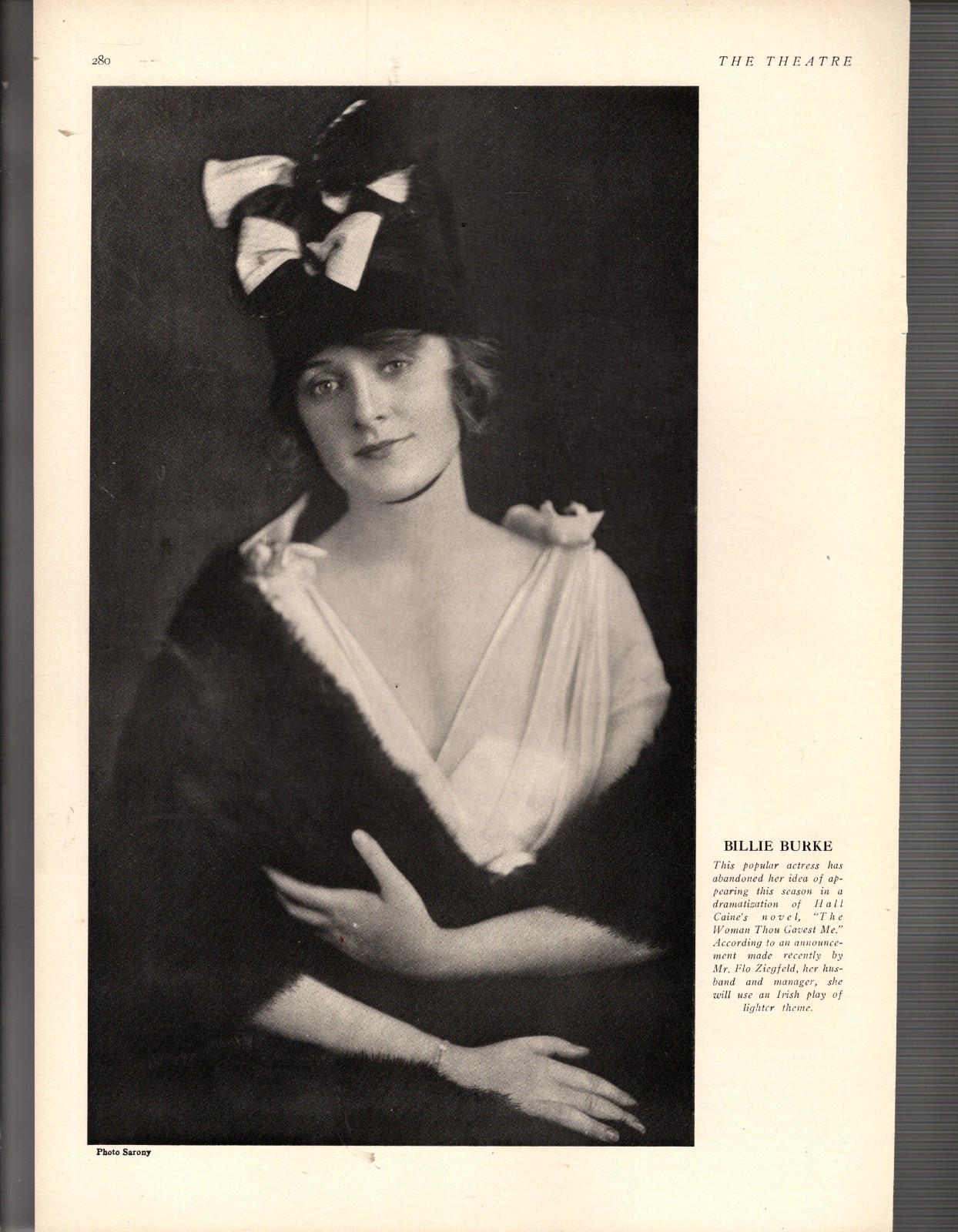 1915 Theatre – Billie Burke original print only