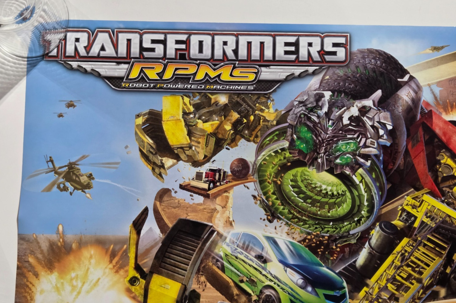 Transformers RPMs Devastator Showdown Promo Poster 30×16″ 2009 Hasbro