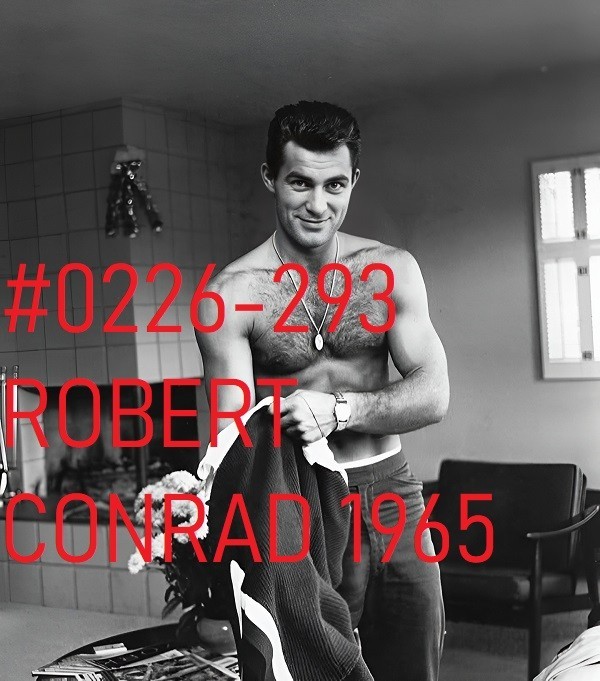 VINTAGE MALE PORTRAIT-#0226-293 -ROBERT CONRAD 1965-free Shipping in USA
