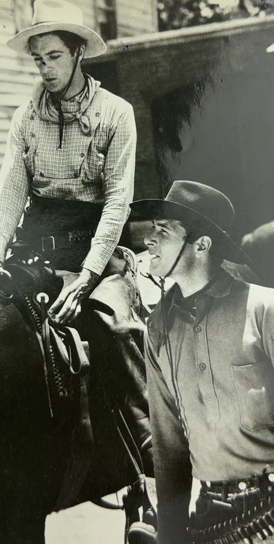 Vintage Western Cowboy Black & White Photo Movie Promo Print