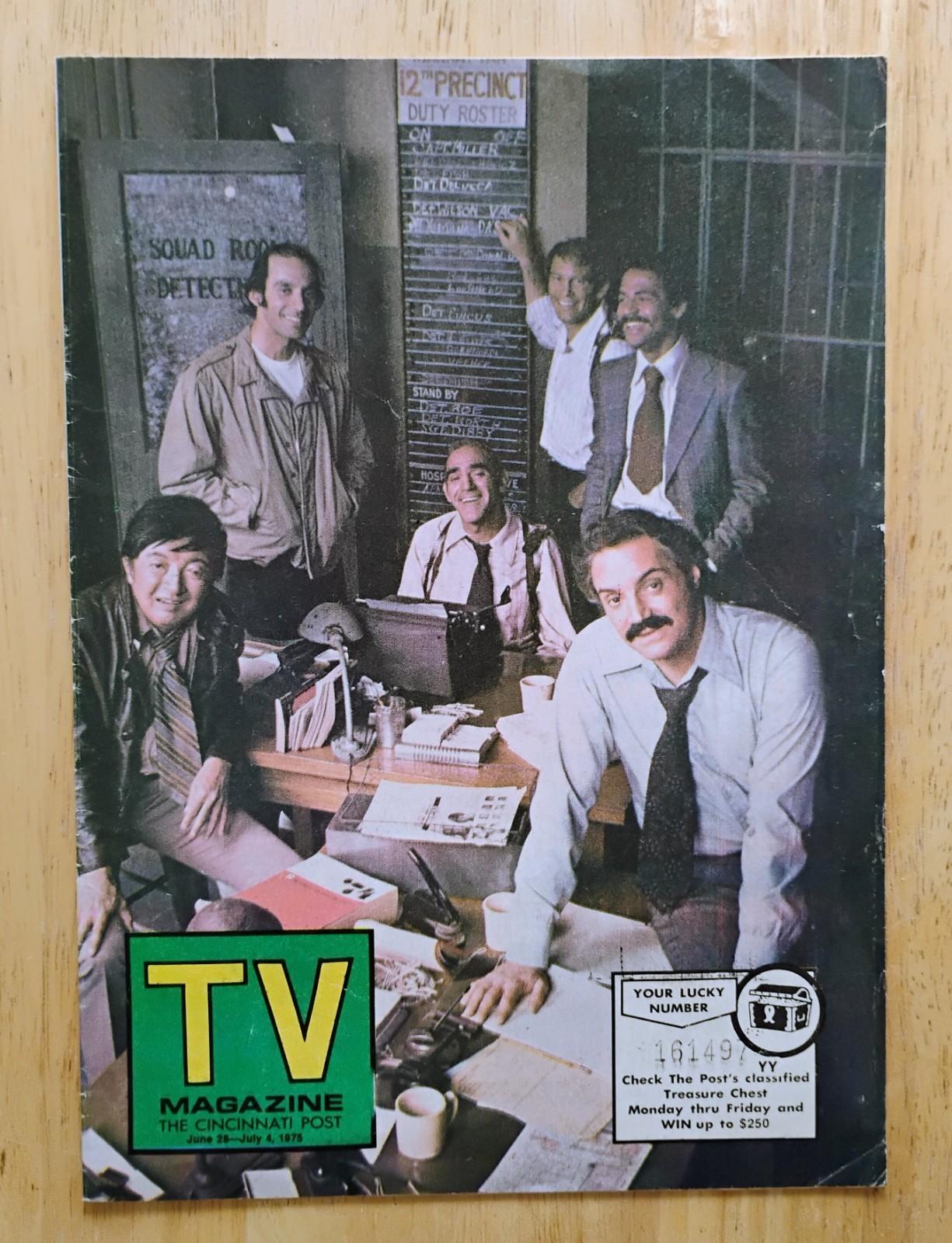 Barney Miller – 1975 local TV Guide – Hal Linden – Abe Vigoda – Jack Soo