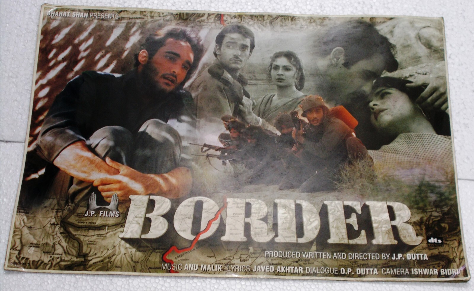 BORDER 10pc LOBBY CARD Bollywood 1997 Sunny Deol Jackie Sunil Shetty 27X18.5
