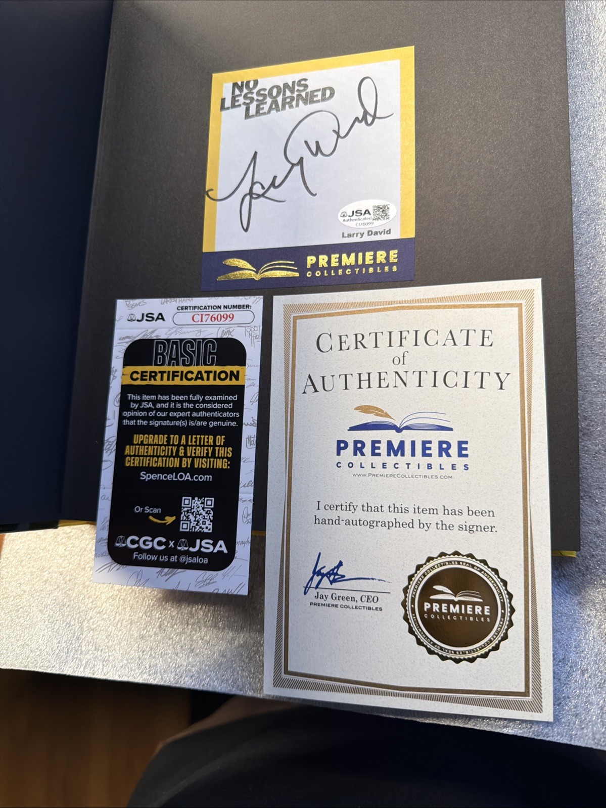 Larry David No Lessons Learned The Making of Curb Your Enthusiasm Book SIGNED