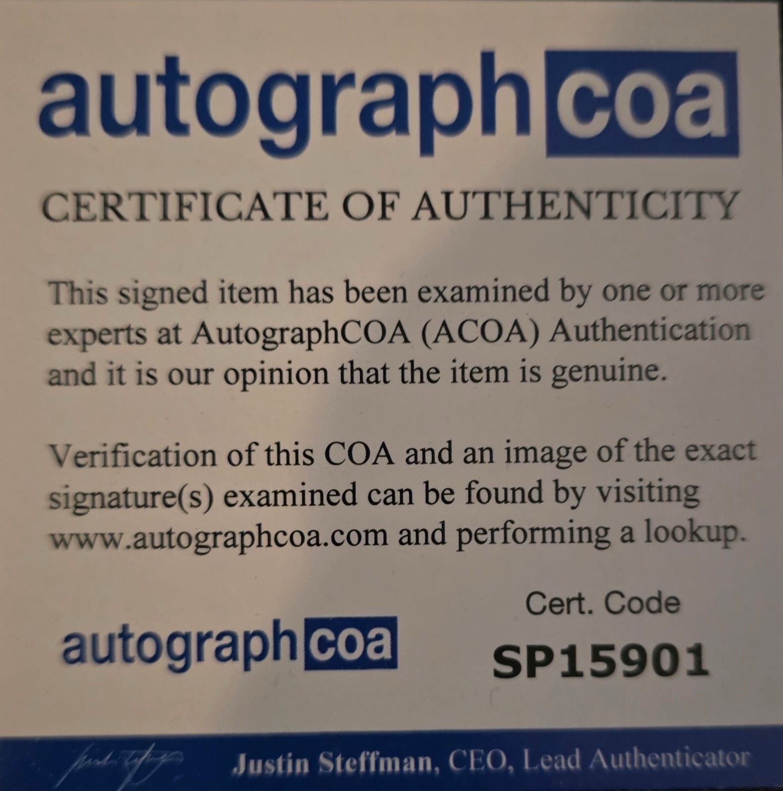 Denise Richards & Daniel Naprous signed 8×10 James Bond ACOA IP