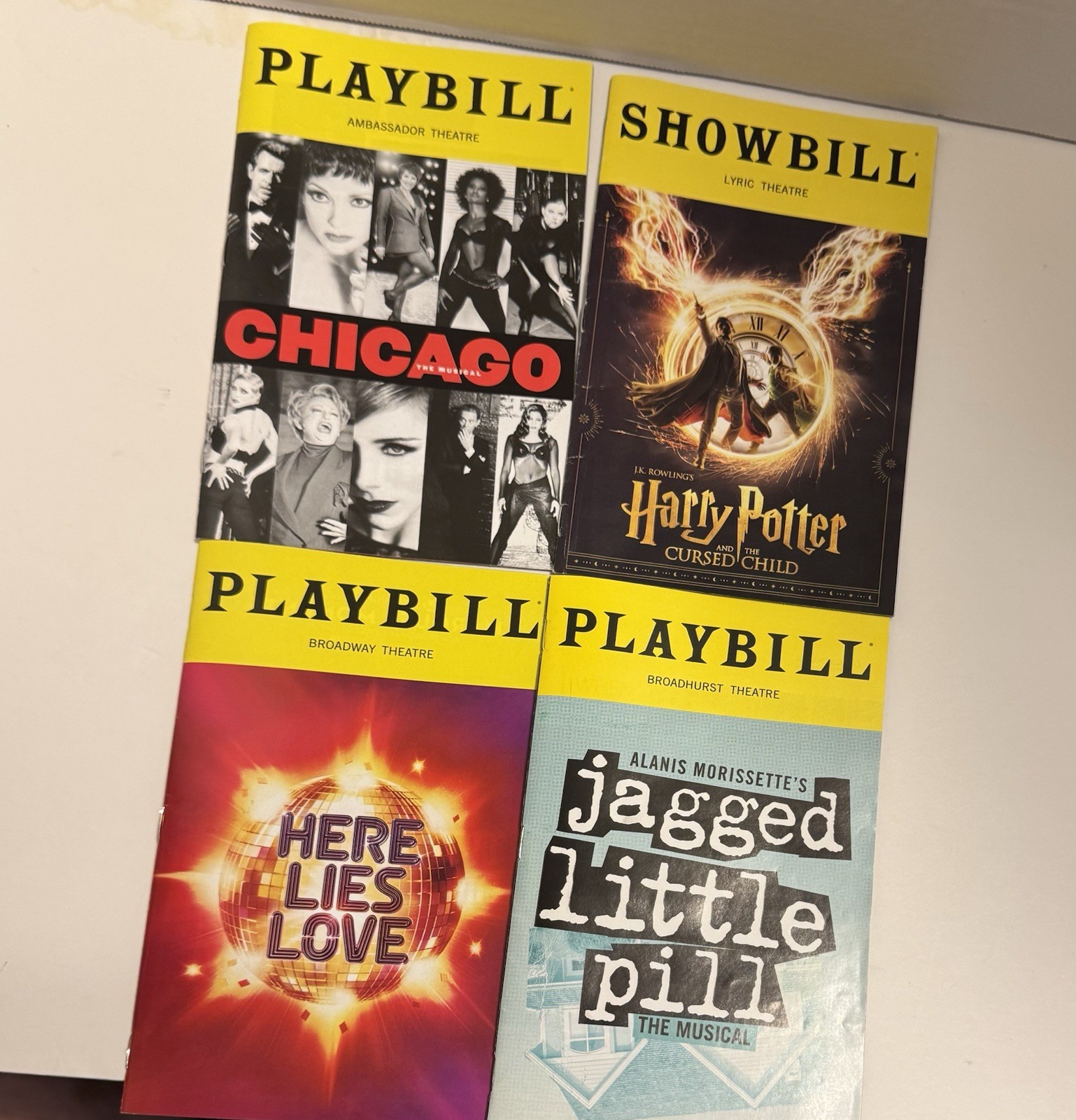 Playbill Collection Lot 5 Excellent Condition