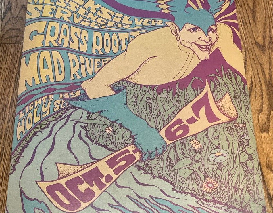 Quicksilver Messenger Grass Roots Original Rock Poster 1967 Bill Graham Fillmore