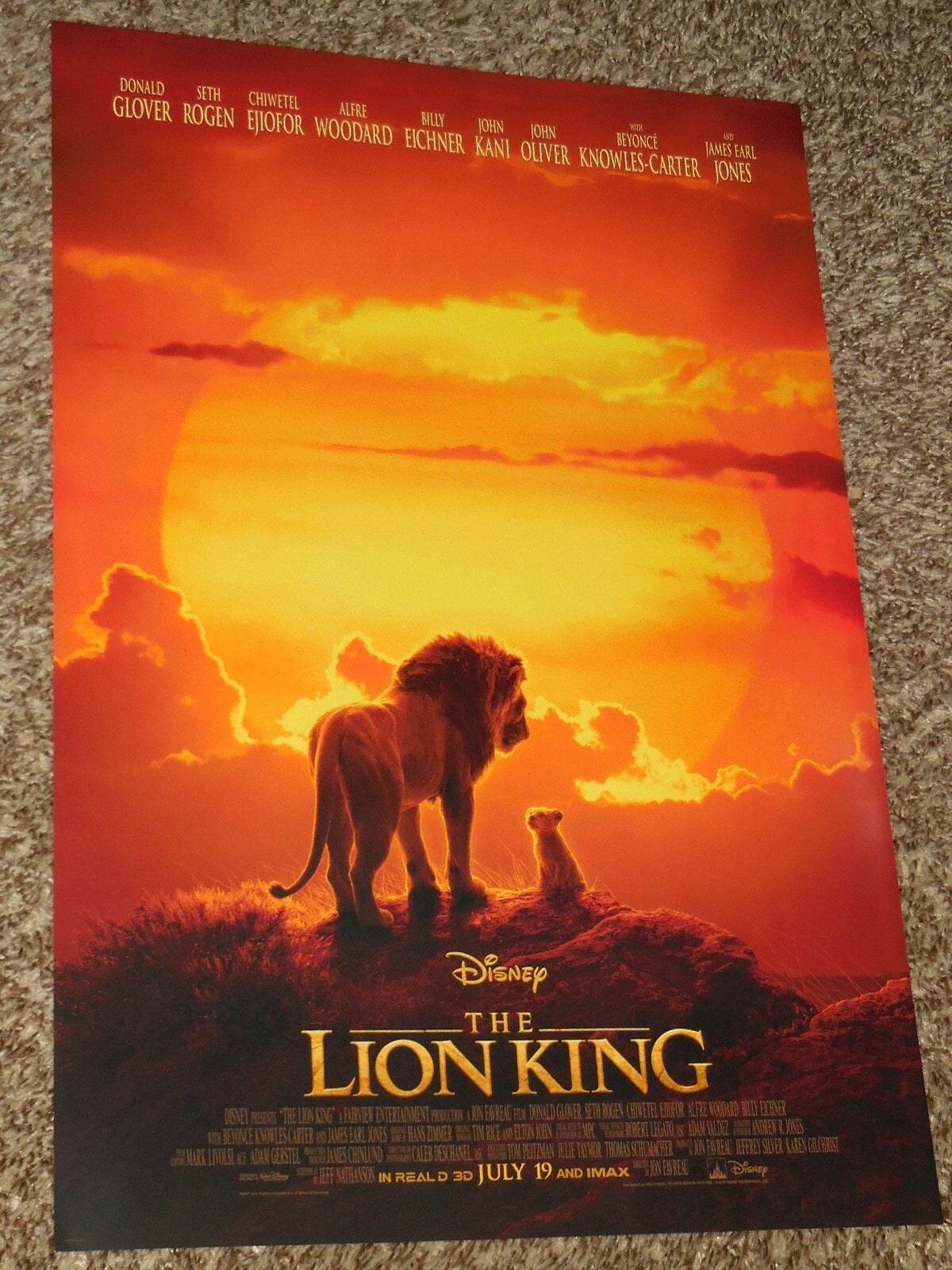 The Lion King 2019 -13.5×20 Promo D/S Movie POSTER