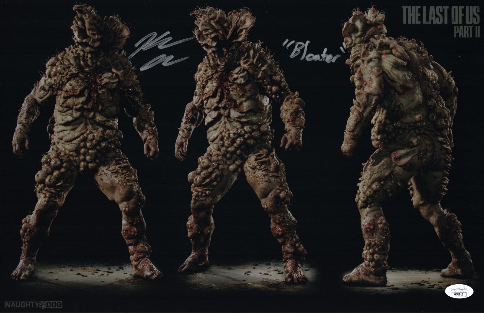 Kellen Goff Hand Signed 11×17 Last of Us 2 “Bloater” Authentic Autograph JSA COA