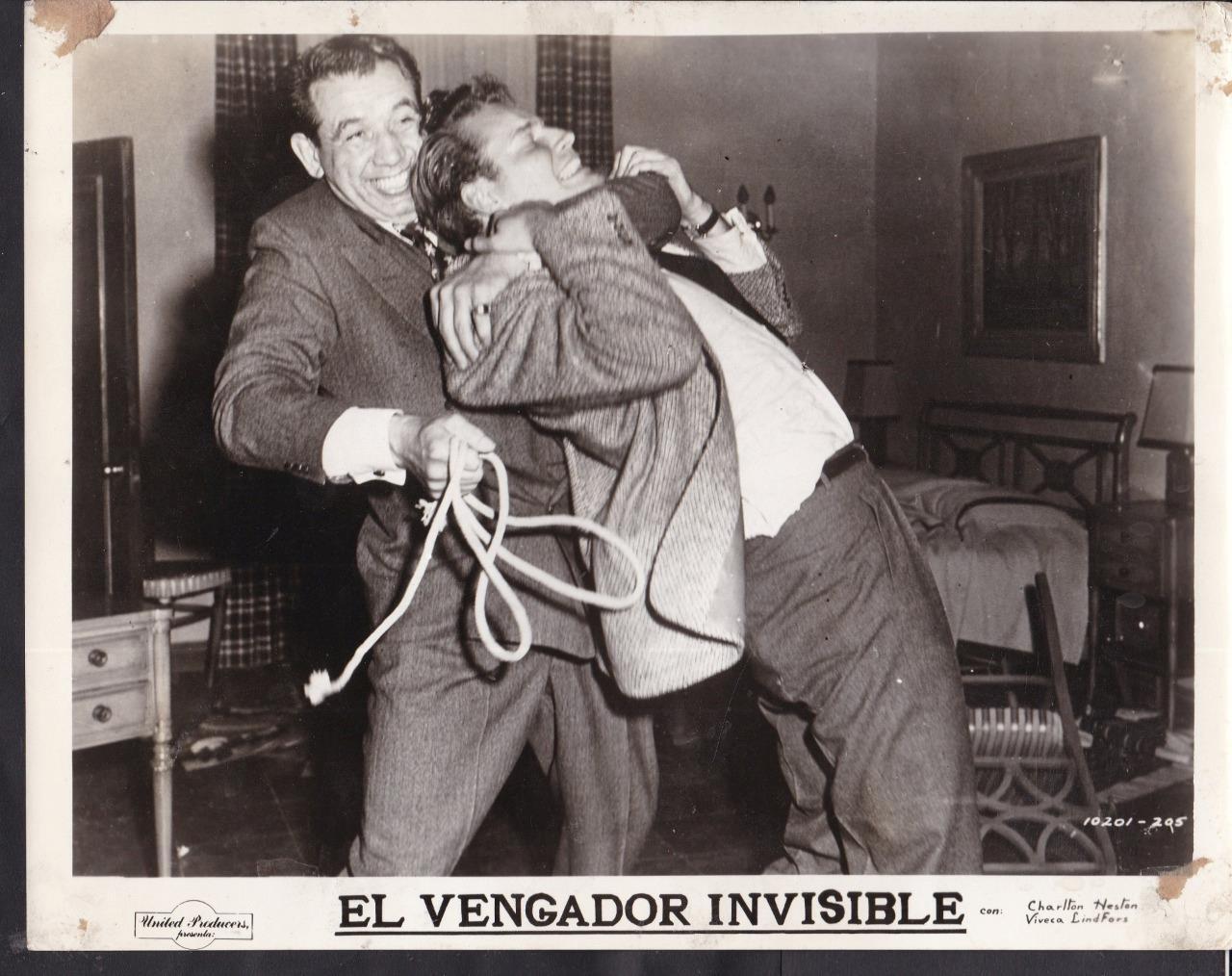 Charlton Heston and Mike Mazurki in Dark City 1950 movie photo 48251