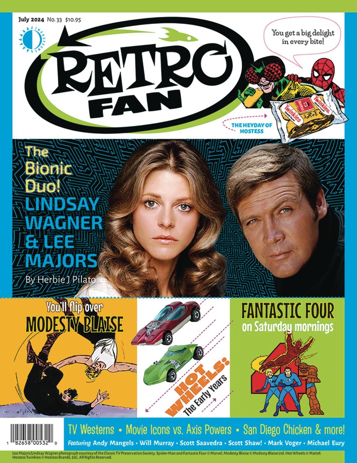 RETRO FAN Magazine Issue #33 – JULY 2024 (Mint) Lee Majors & Lindsay Wagner