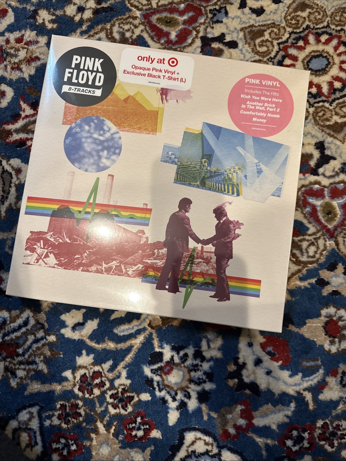 Pink Floyd 8-Tracks Target Exclusive Pink Vinyl Large T-Shirt Boxset New 2026