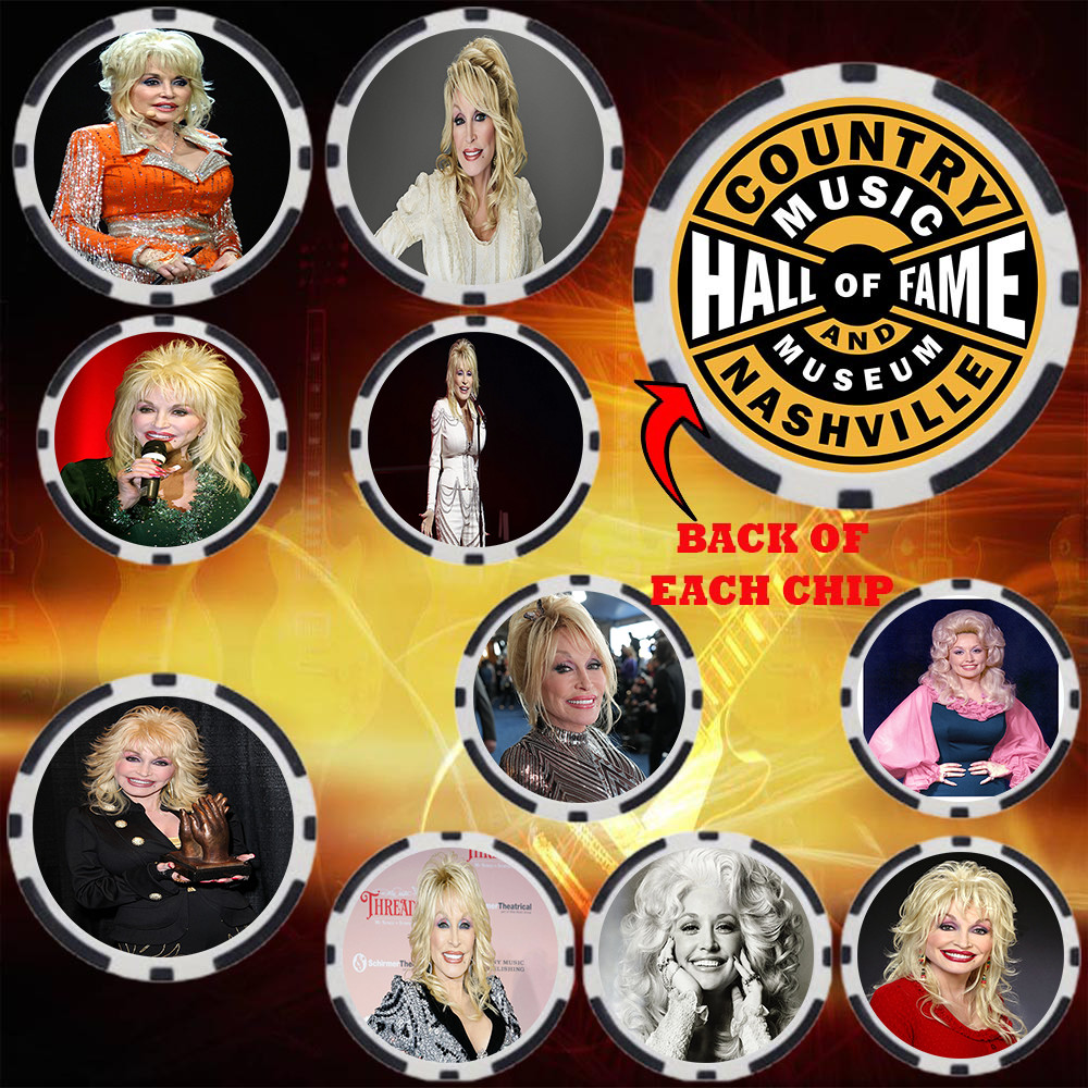 DOLLY PARTON – COUNTRY MUSIC HALL OF FAMER – COLLECTABLE COIN SET (10)