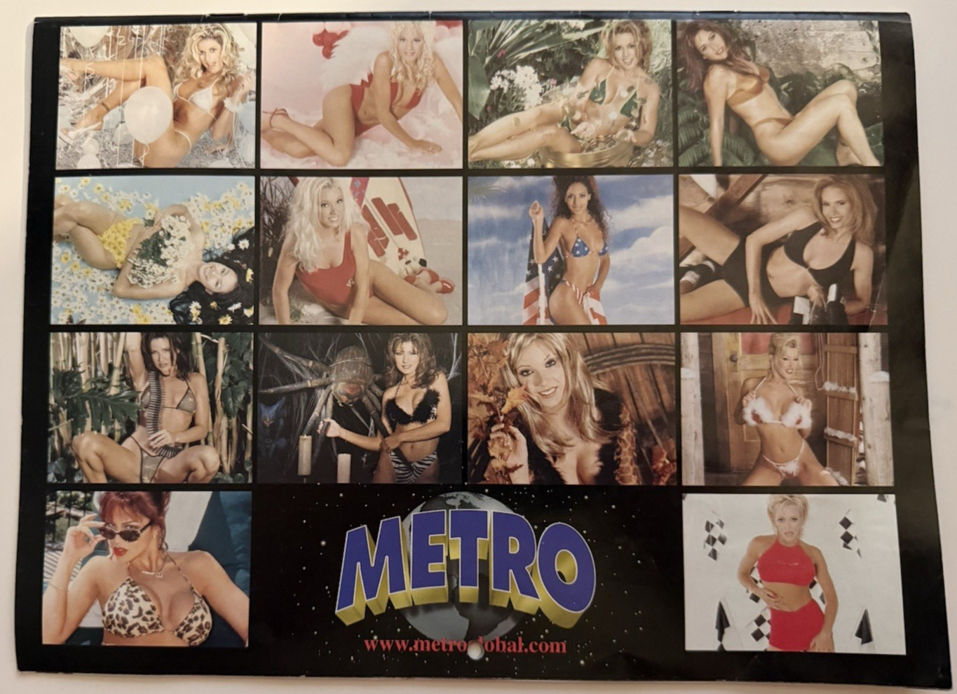 Metro Babes Illustrated hand SIGNED EVERY MONTH Swimsuit Calendar Porn Stars COA