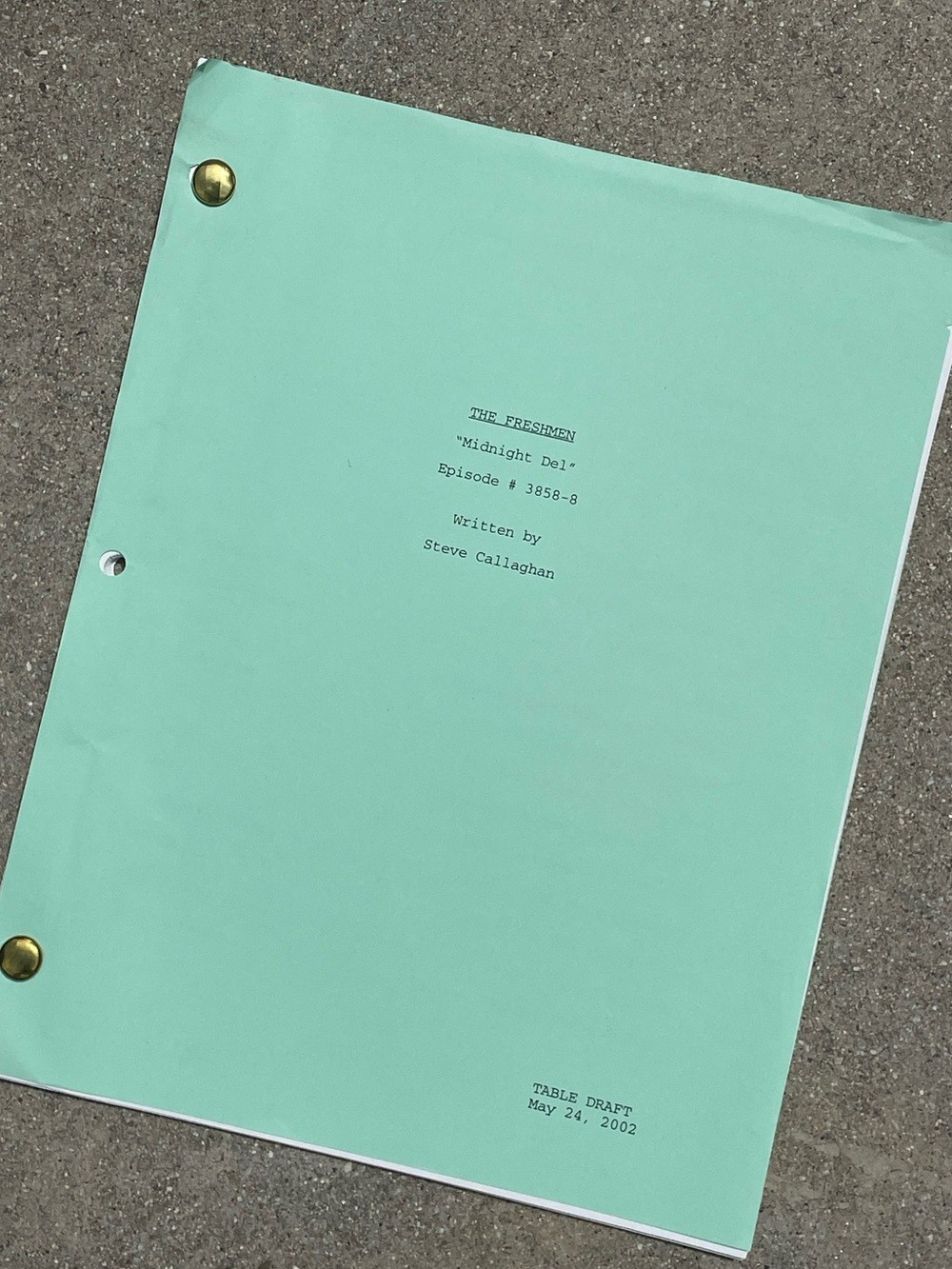 Vtg MTV Animated Series 3-South fka The Freshman Table Draft Script Midnight Del