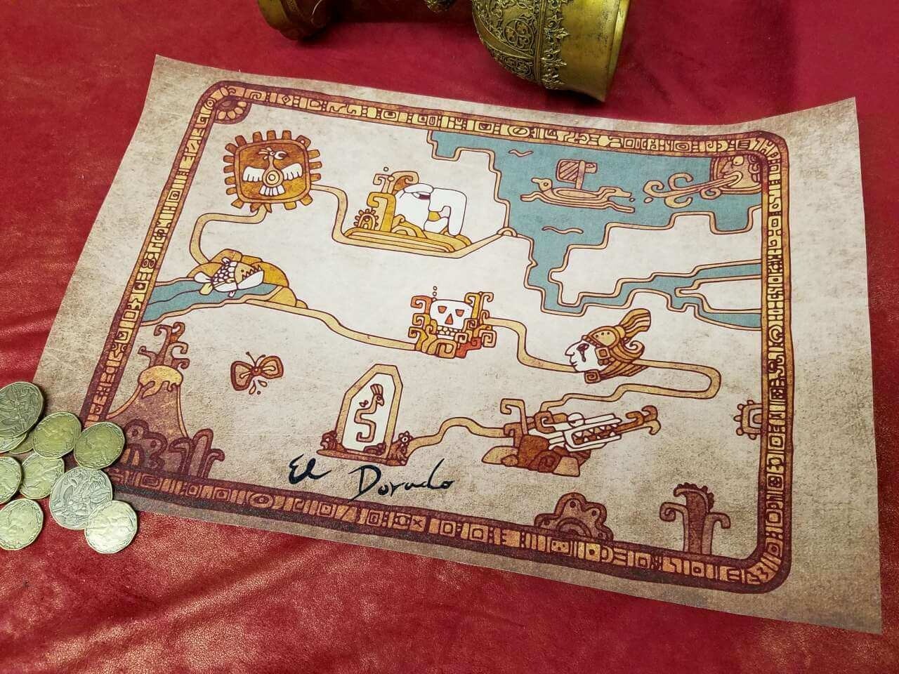 Road to El Dorado – Cloth Map Scroll