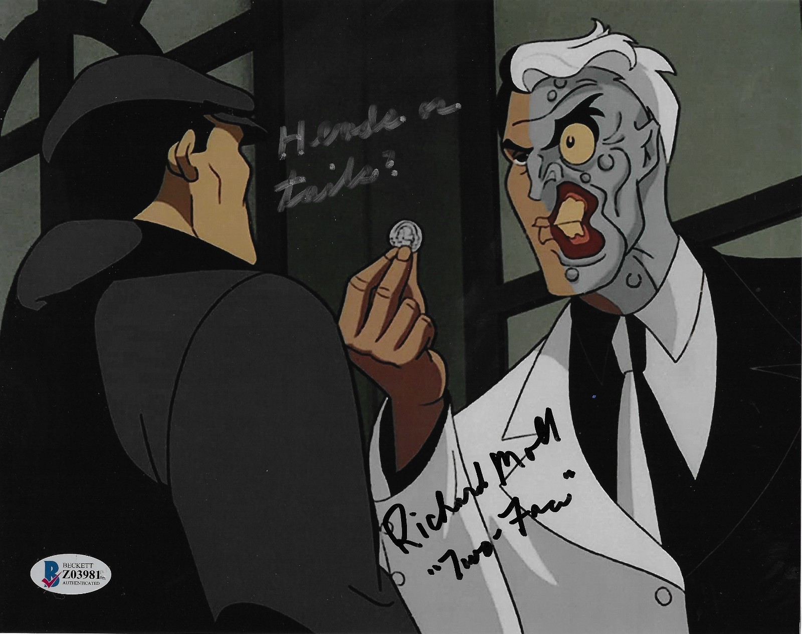 Richard Moll BAS COA Signed 8×10 Photo Autographed Batman: The Animated Series