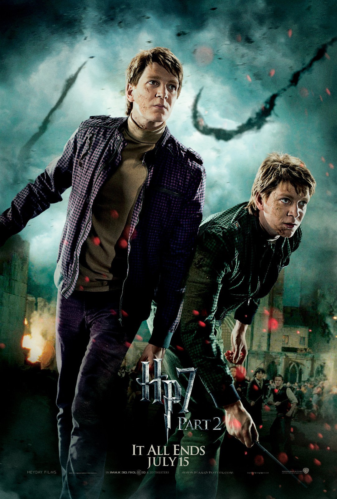 Harry Potter movie poster – Deathly Hallows, (Fred and George) 11″ x 17″