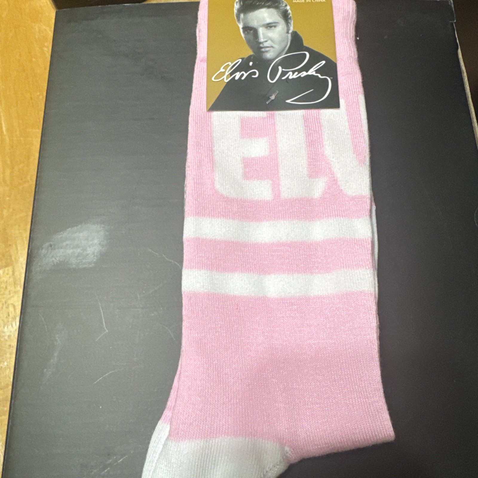 ELVIS PRESLEY Official Merchandise Pink Ladies SOCKS In Concert Movie Premier