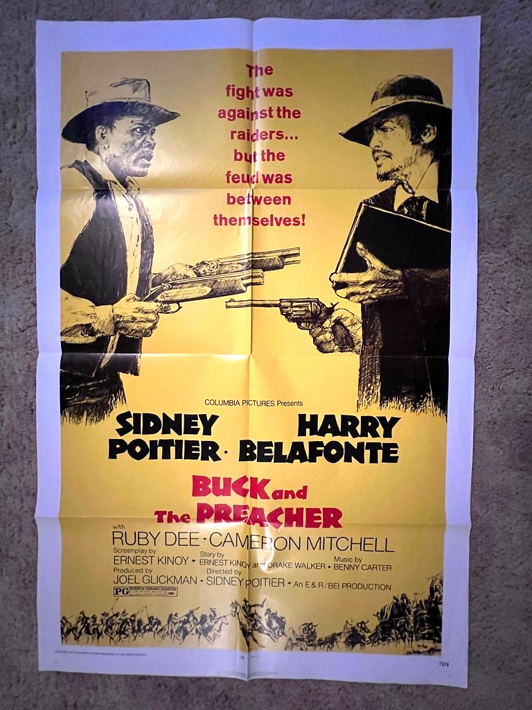 Buck and the Preacher 1972 Movie Poster 27×41 Sidney Poitier Harry Belafonte
