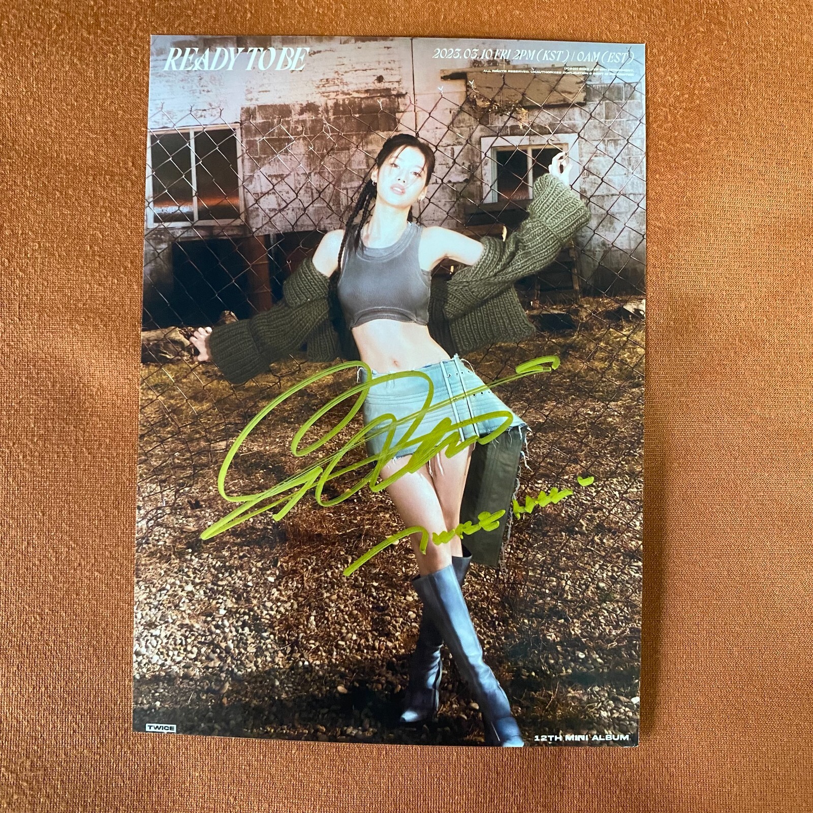 TWICE Ready TO Be Autographed Signed Photo 5*7 K-POP Collection 2024A