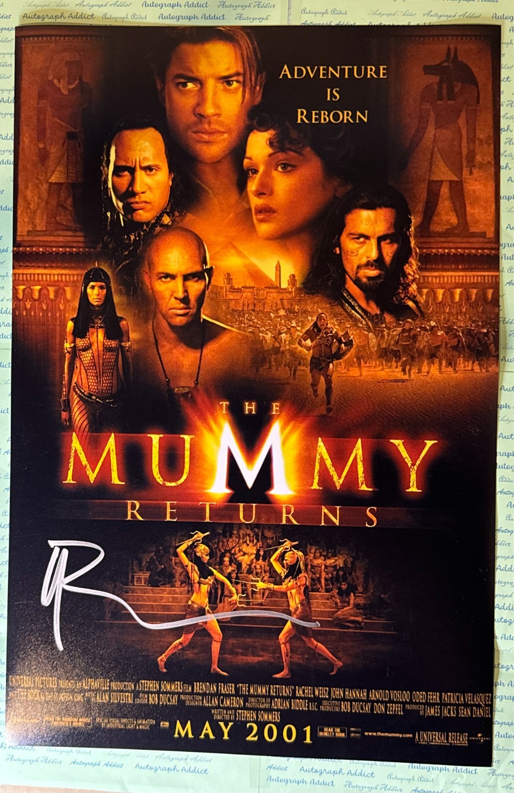 BRENDAN FRASER signed 12×18 photo – THE MUMMY RETURNS